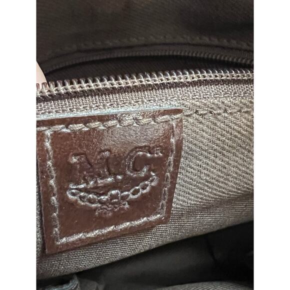 M C Marc Chantel Gator LEATHER Embossed Heart Basket Weave Handbag Purse - Picture 6 of 10